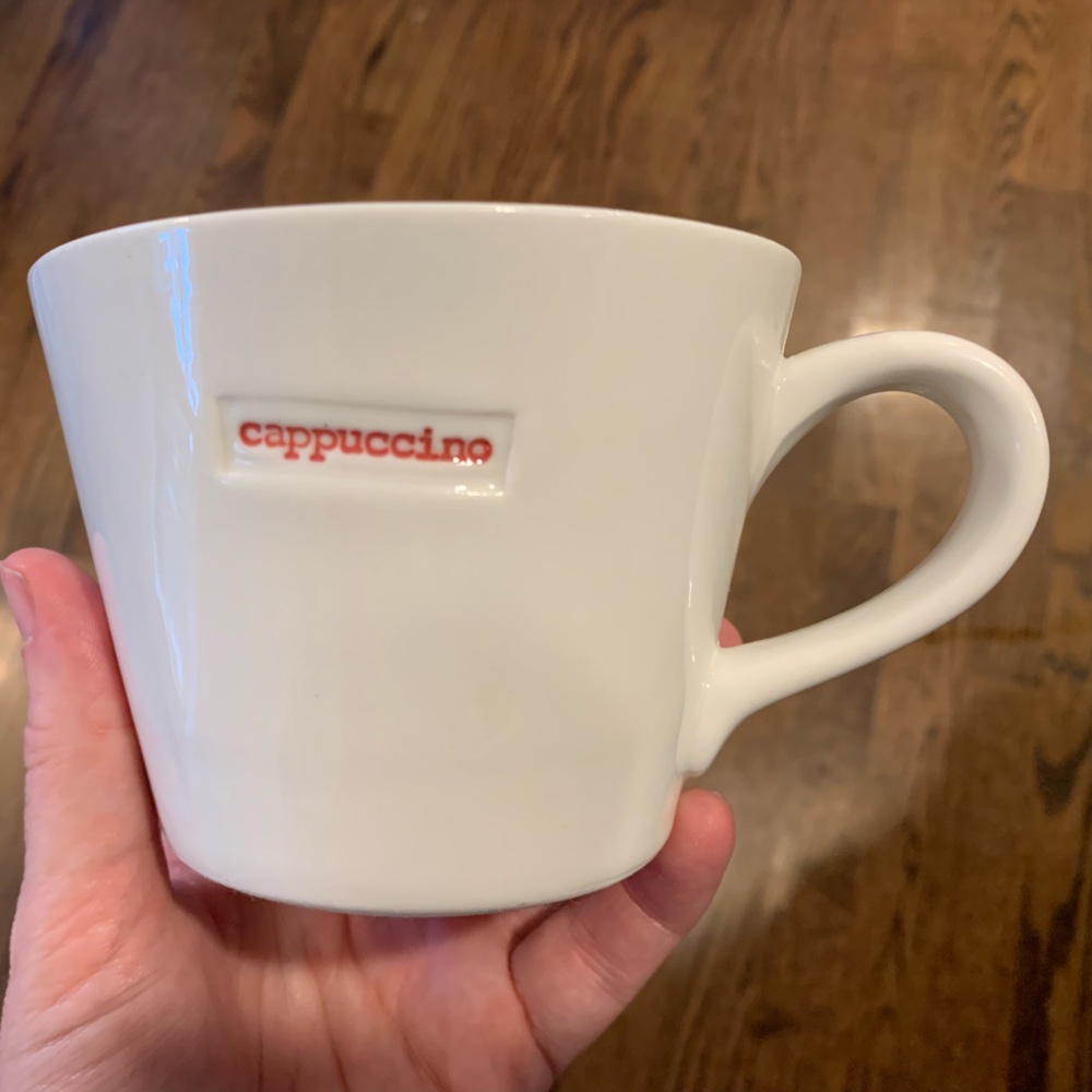 2 Keith Brymer White Porcelain Ceramic Cappuccino Mugs
